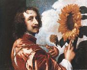 Self-Portrait with a Sunflower Anthony Van Dyck
